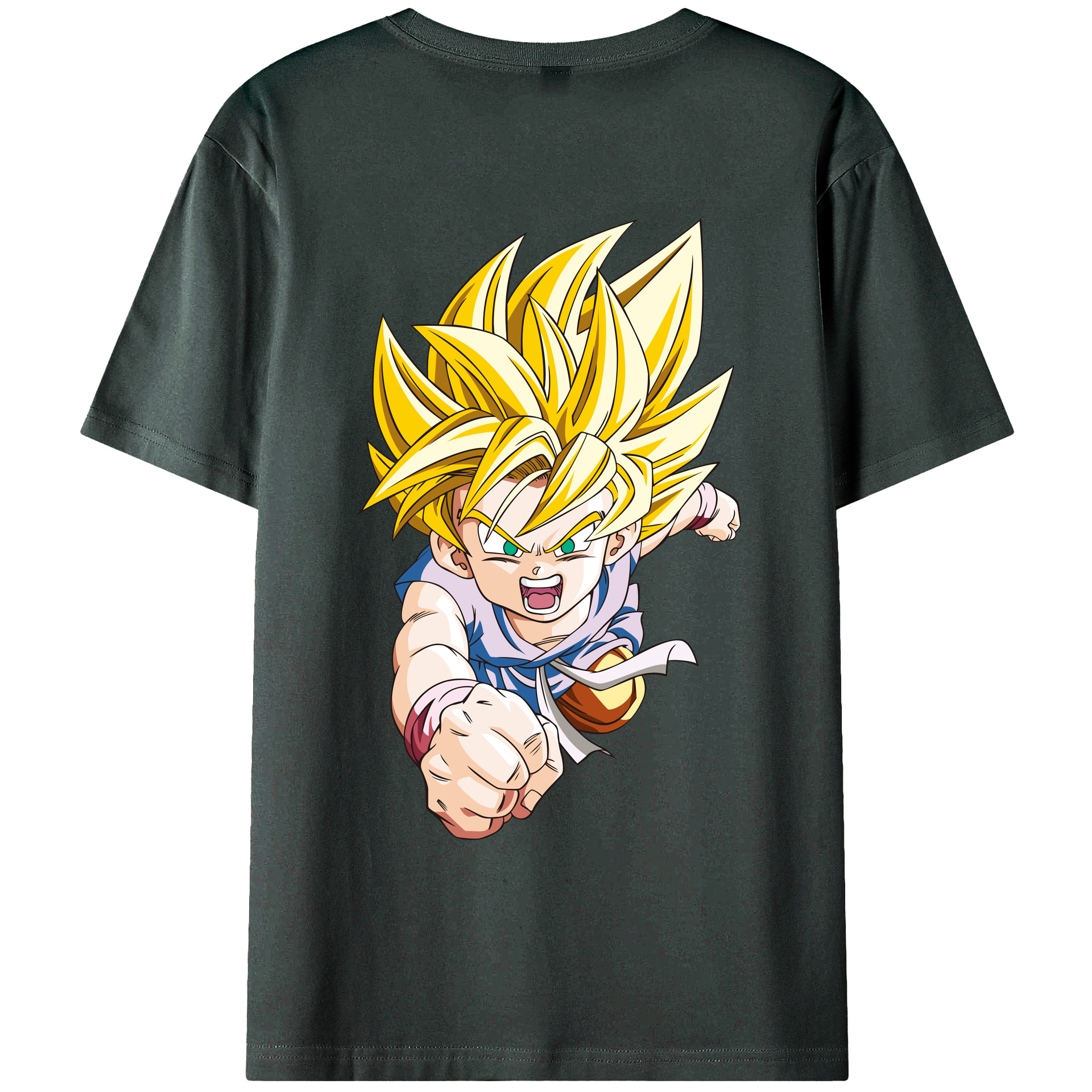（画像用） ドラゴンボール ベジット DRAGON BALL Vegetto 綿100％ メンズ半袖Tシャツ（バックプリント） 通気性